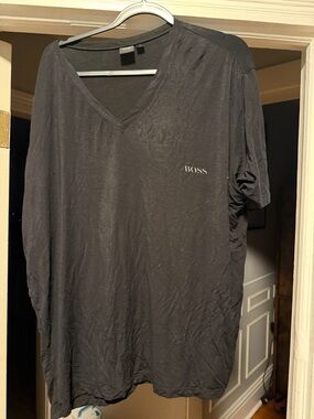 Boss Black V-Neck Logo Tee